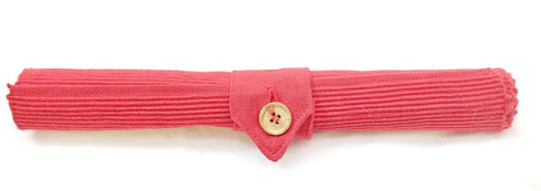 Christmas Table Placemats - Red Ribbed Cotton for Festive Decor