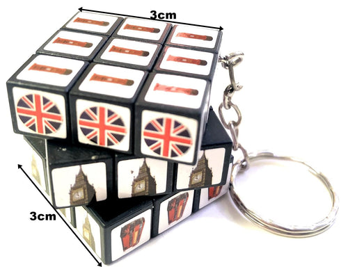 Magic Cube Keyring - London Design Mini Puzzle JL1787