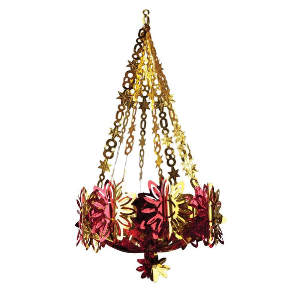Christmas Chandelier Decoration - Elegant Foil Decor JL1725