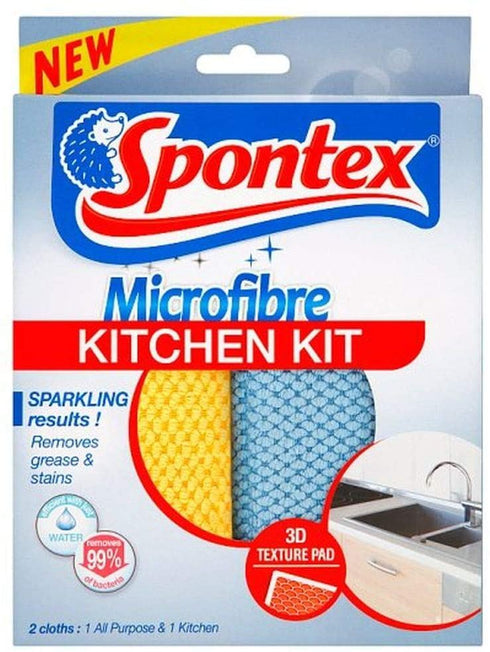 SPONTEX MICROFIBRE KITCHEN KIT (2 CLOTHES). 12090962