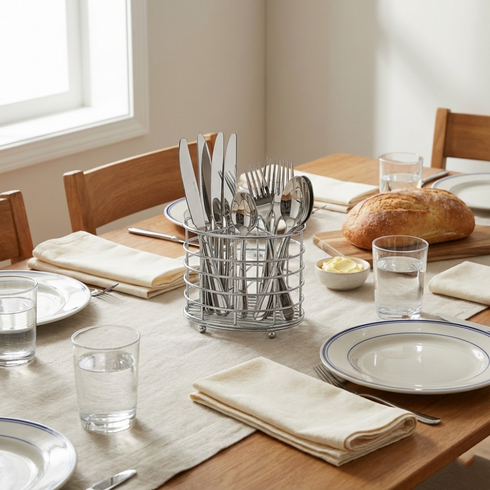 APOLLO CHROME CUTLERY HOLDER. 3766