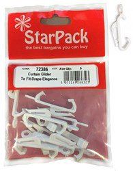 Curtain Glider Hooks - STAR PACK 8 To Fit Drape Elegance 72386