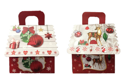 CHRISTMAS REINDEER / BAUBLES GIFT BAG BOX 12CM X 6.5CM X 10CM 12/PK. YXL5016S