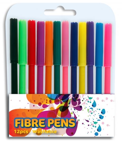 Fibre Pens Pack 12/PK P2133 - Vibrant Colors for Artists