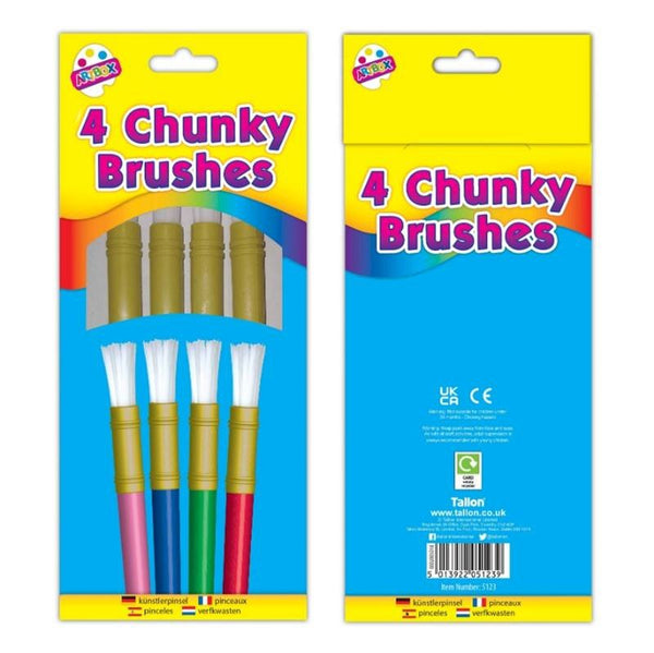Plastic Handle Brushes - Tallon Chunky 4 Pack T5123