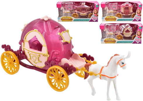 FAIRY TALE ASSORTED PRINCESS HORSE AND CARRIAGE SET. TY0673