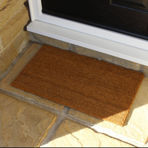 JVL PLAIN PVC COIR DOOR MAT 40CM X 60CM X 2CM. 02-249