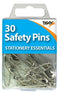 Safety Pins Steel - 30 Tiger Essential T301585 Durable Pins