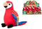 ASSORTED COLOUR PARROT PALS 14CM. TY2701