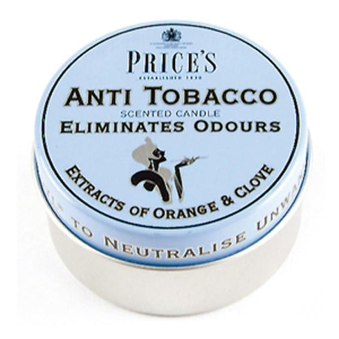 PRICES ANTI TOBACCO CANDLE ELIMINATES ODOURS IN TIN 30HRS. FR110316