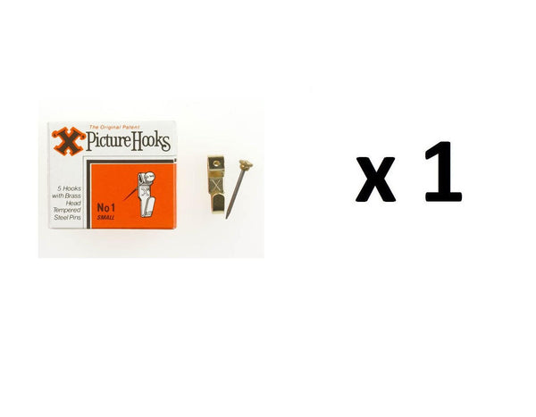 Picture Hanging Hooks - Brass Head Pins 5/Pack FS12802