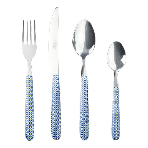 Stainless Steel Cutlery Set - GREENWORKS BLUE STRIPES 24PC