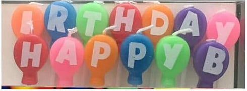 GSD HAPPY BIRTHDAY BALLOON SHAPE PARTY CANDLES. 941650