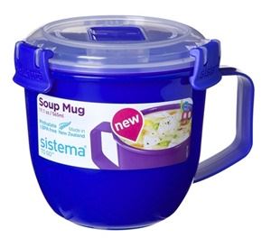 SISTEMA KLIP IT SOUP MUG SMALL 565ML ASSORTED COLOUR. S21142
