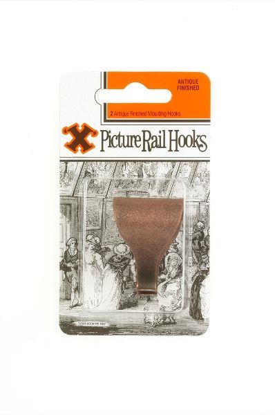 Picture Rail Hooks - SHAW X Antique Finished 2/Pack FS12852