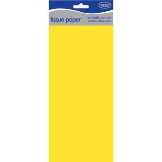 Yellow Tissue Paper - COUNTY 10 Pack, High-Quality CA42