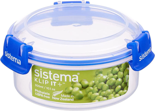 SISTEMA KLIP IT PLUS ROUND FOOD STORAGE CONTAINER 300ML. SIS881303