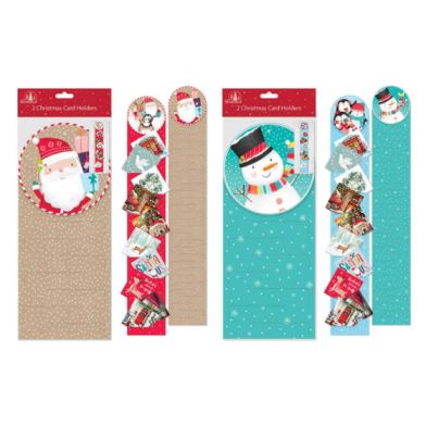 Christmas Card Holder 2-Pack - Adorable Holiday Decor XC0027
