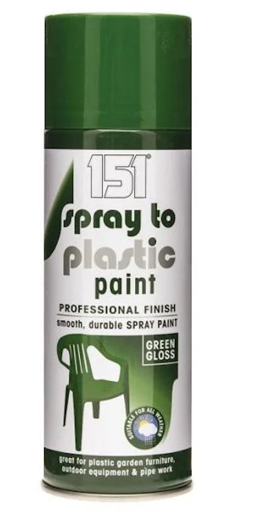 Plastic Spray Paint Green Gloss - 151 TAR052 400ML