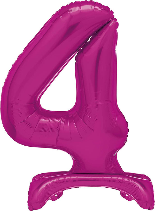 Giant Number Balloon - Hot Pink Foil Number 4, 76cm | UNI12874