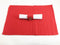 Christmas Table Placemats - Red Ribbed Cotton for Festive Decor