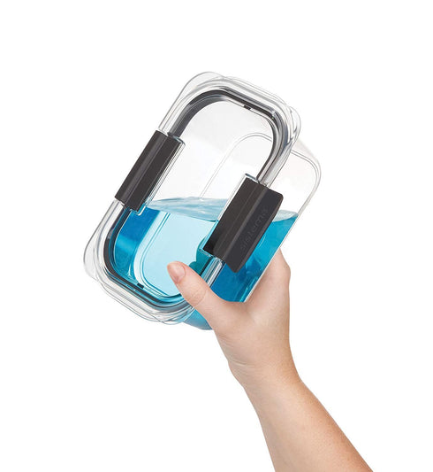 SISTEMA LEAK PROOF FOOD STORAGE CONTAINER CLEAR WITH GREY 920ML. SIS55110