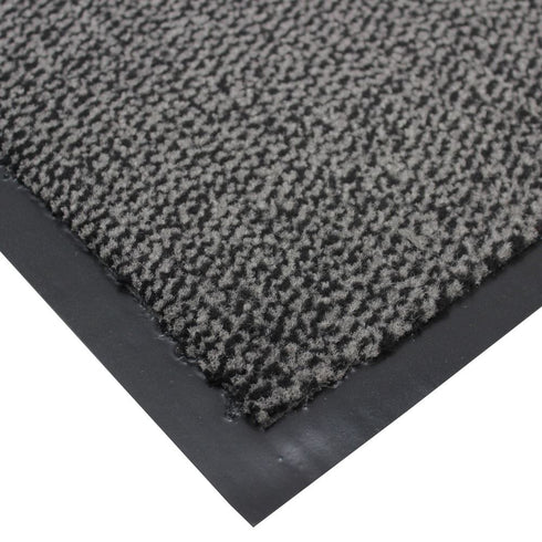 JVL HEAVY DUTY COMMODORE VINYL BACKED BARRIER DOORMAT 120X170CM GREY BLACK FLECK. 01-836