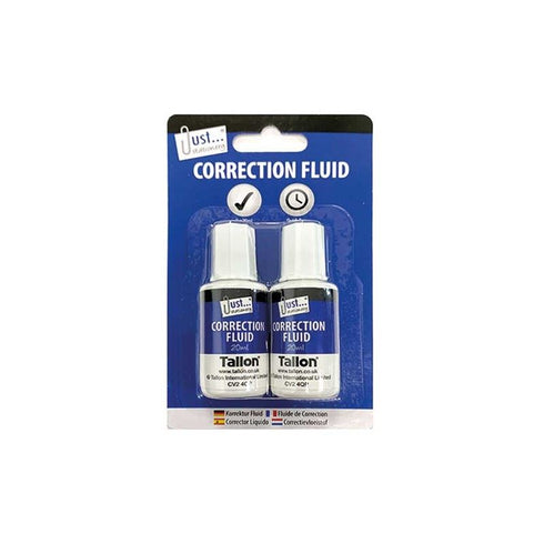 JUST STATIONERY CORRECTION FLUID 13ML 2/PK. TA6055