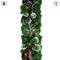 CHRISTMAS BO LIGHT UP HOLLY BERRY GARLAND SNOWY LEAF BATTERY 1.8M. DP56282