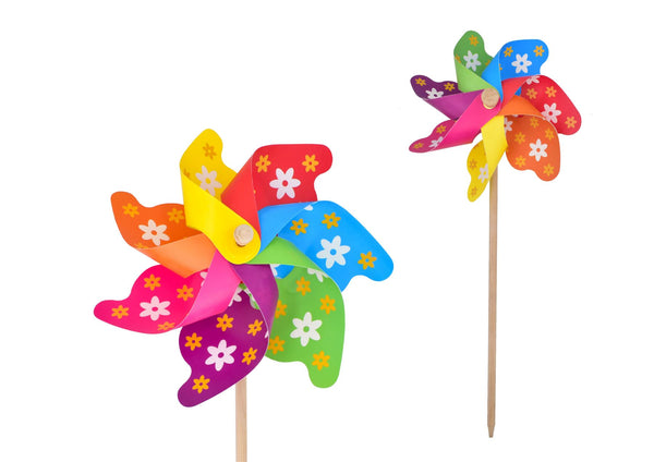 Flower Print Windmill - KANDY TOYS DIA HOT COLOUR 31CM TY1828