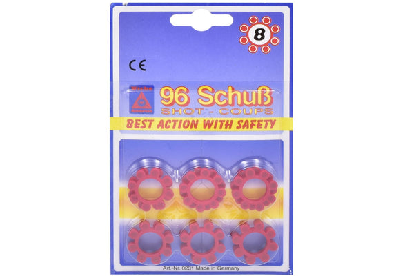 Ring Cap Refills - 8 Shot Caps for Toy Guns, 12 Rings TY8028