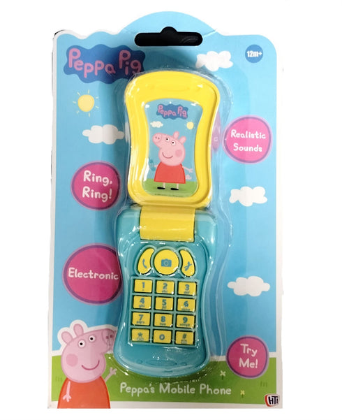 Peppa Pig Phone Toy - Realistic Sounds Flip Mobile for Kids