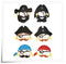 6PK EVA PIRATE MASK. 390117