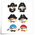 6PK EVA PIRATE MASK. 390117