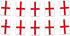 SHATCHI ENGLAND ST GEORGES BUNTING 20 FLAG 10M. 117940