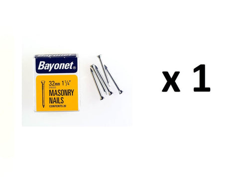 Masonry Nails 32mm - Zinc Plated, 36 Pack FS12206