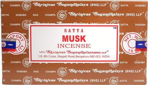 Satya Musk Incense Sticks - Authentic Aroma for Serenity