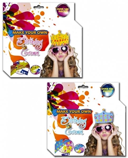 MAKE YOUR OWN BIRTHDAY CROWN ASSORTED COLOUR. P2553