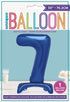 Giant Number 7 Balloon - Blue 76cm Foil Decoration | UNI12887
