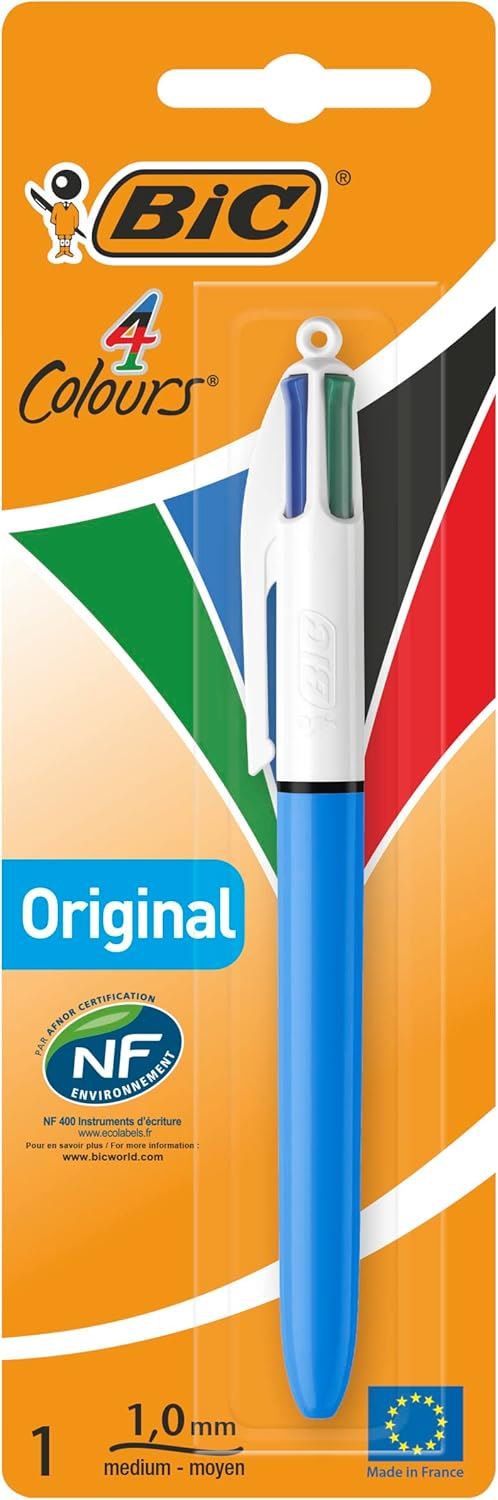 BIC 4 COLOUR RETRACTABLE BALLPOINT PEN. 601613