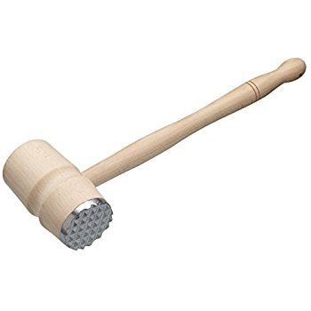 Beech Wood Meat Mallet - APOLLO AP9098 for Tenderizing Meat