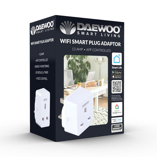 Daewoo Smart Plug Adaptor 13A - Control Your Devices Remotely