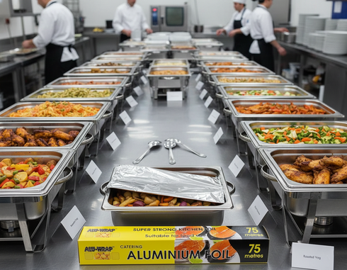 ALU WRAP LARGE EXTRA STRONG CATERING KITCHEN FOIL 300MM X 75M. 10666-FX12