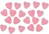 GLITTER HEART CRAFT EMBELLISHMENTS - ** ASSORTED SIZE / COLOUR **. CR0934LIGHTPINK