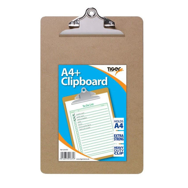 Wood Clipboard A4 - Tiger Masonite Standard Clips T302320