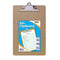 Wood Clipboard A4 - Tiger Masonite Standard Clips T302320