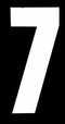 Wheelie Bin Number Sticker - High Visibility No.7 | ROWAN