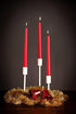 BOLSIUS RED TAPERED DINNER CANDLES 245MM 7.5H 10/PK. 103600352241