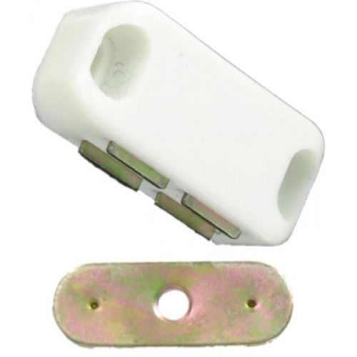 Magnetic Catches White - FAST PAK VALUE 1222, 2-Pack