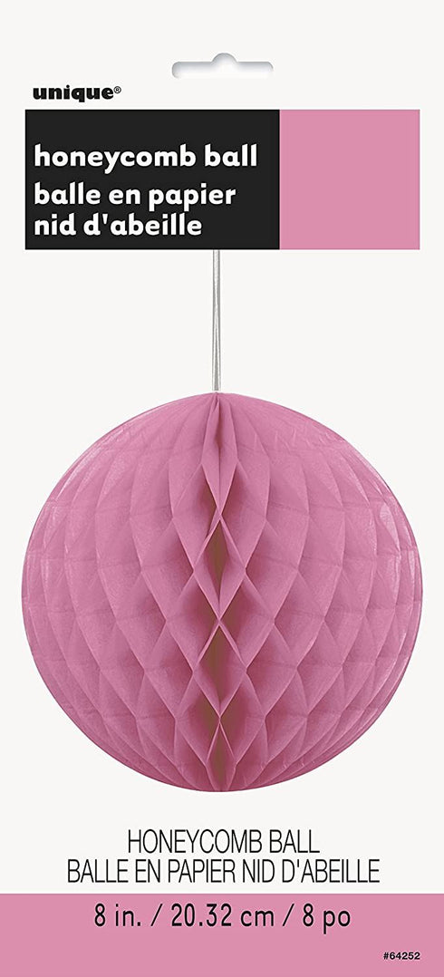 Hot Pink Honeycomb Pom Pom 8 Inch - UNI64252 Party Decor